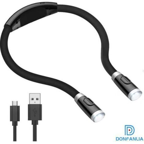 Lumière de Livre de Cou 4LED,Lampe de Chevet Intensité Variable, Lampes de Lecture pour La Lecture Dans Le Lit