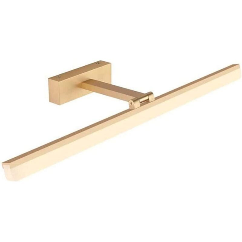 Lumière de miroir de salle de bains de LED, 12W, 50cm, or, lumière blanche chaude de 3000k
