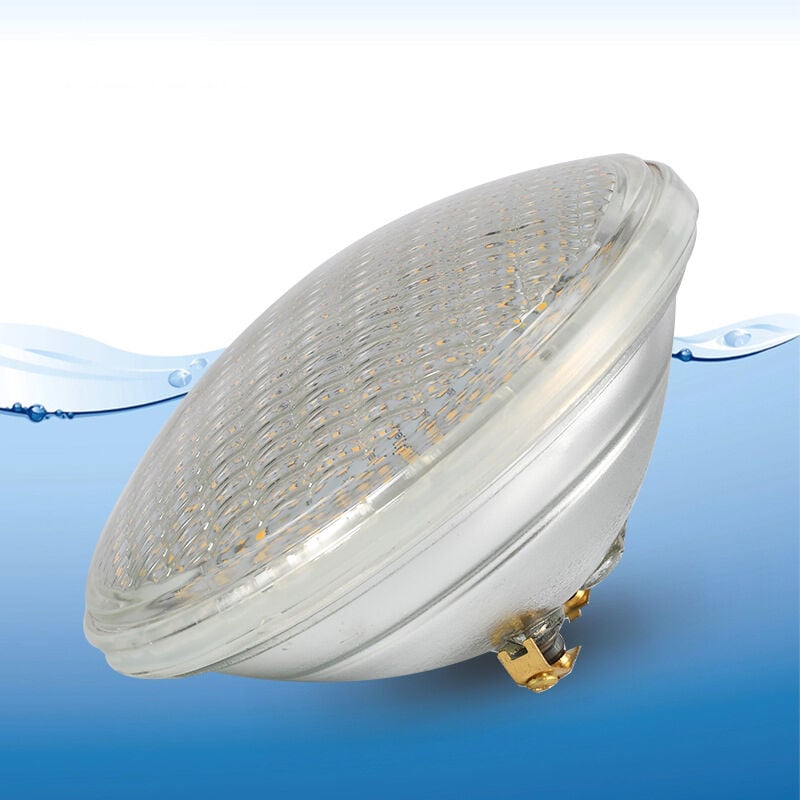 Lumière de piscine sous-marine led ampoule par56 ac/dc 12 v matériau en verre épais étanche IP68 lumière blanche [Classe énergétique f]