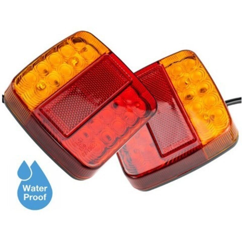 Lumière de remorque de led 12V avec la lumière de plaque d'immatriculation, feu arrière imperméable de stationnement avec la lumière d'e - Mark et le