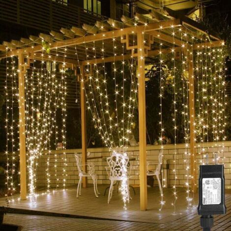 Lumière de rideau LED basse tension 33m 300 lumières barre de glace lumière étoile décoration de noël lumière météore douche lumière, norme américaine