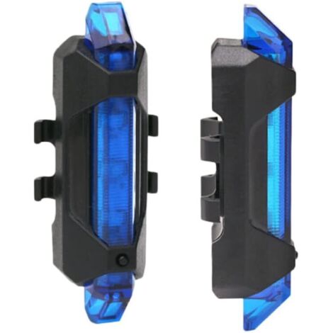 Lumière de vélo arrière, arrière-plan de vélo Taire à vélo étanche à vélos pour combinaisons LED lampe de la queue de montagne LED,2Pcs(bleu)