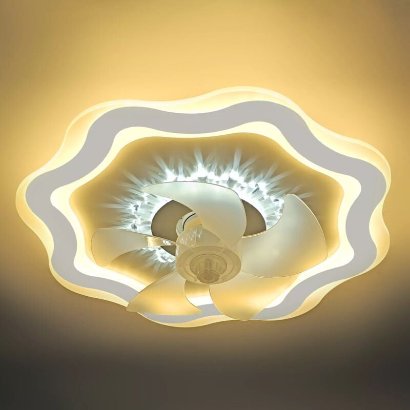 Lumière de ventilateur de plafond led ventilateur de plafond télécommande chambre plafonnier Lamp