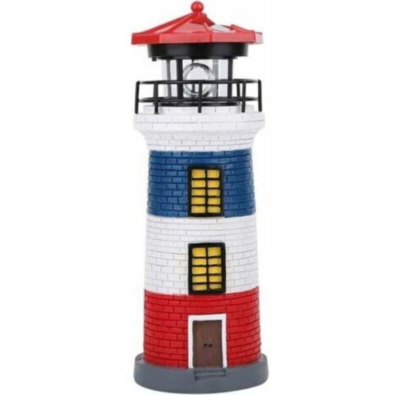 Lumière décorative de phare, lumière de jardin de style nautique étanche IP44 solaire, éclairage de nuit de chemin de patio, phare de jardin de