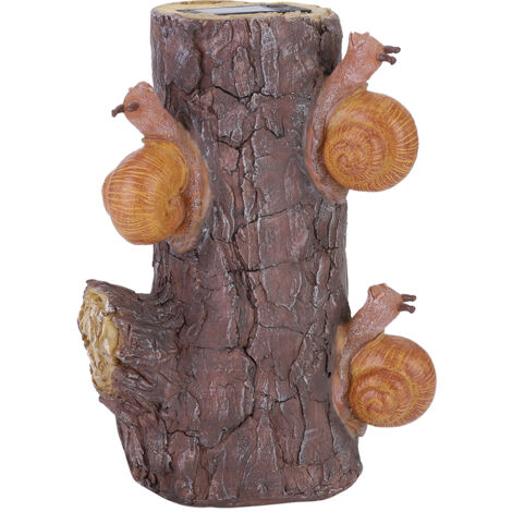 Lumière décorative solaire en résine simulant un escargot, lumière décorative pour jardin et pelouse