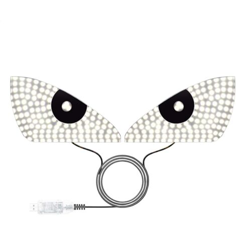 Lumière Décorative Yeux de Voiture,Yeux LED Portables pour Automobile - Écran Flexible Programmable pour Camion & Automobile – Éclairage Personnalisé avec Effets Innovants