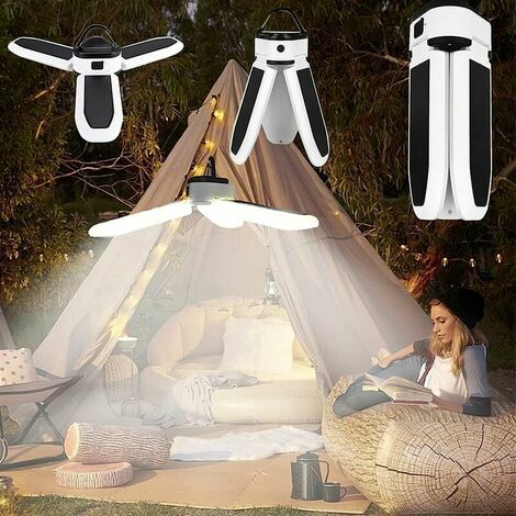 Lampe de camping éclairage extérieur tente solaire rechargeable lanterne de  cheval portable d'urgence lampe de camping LED