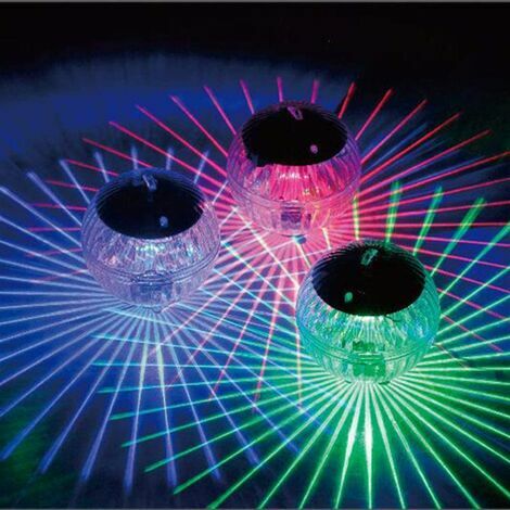 Lumière de Piscine Flottante Étanche IP68, Lampe Solaire Flottante Lumière  de Spa à LED Lampes Solaires Extérieures Changeante de Couleur Lumière de  Bain pour Piscine Fête Décor 1 pièce，KoleZy