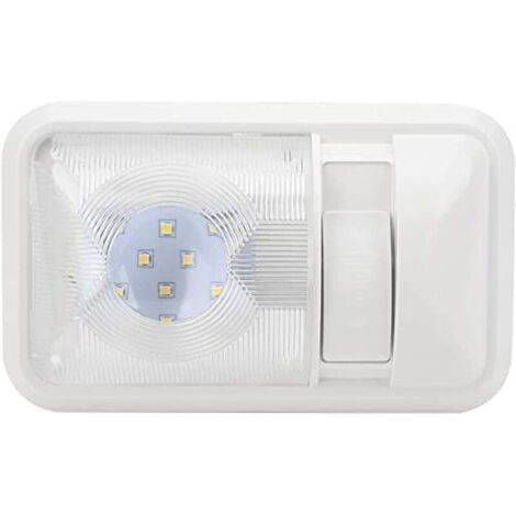 Lumière intérieure LED 12 V, plafonnier, double lumière blanche naturelle avec interrupteur pour camping-car, camping-car et