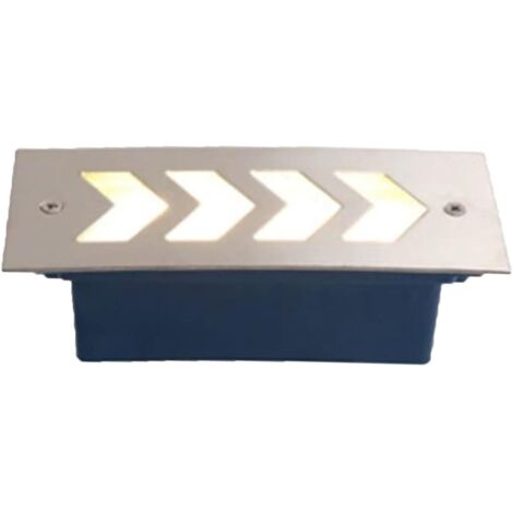 Lumière Jardin Enterré - Spot Encastrable LED Exterieur, Spot LED Rectangulaire De Jardin 3 W, Terrasse Spots Étanches IP65(A Warm White)