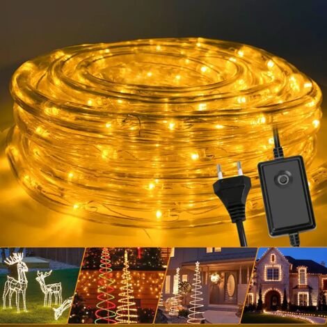 Lumière LED flexible lumières fête lumières fête jardin jaune 10m