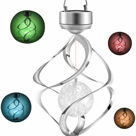 Lumière LED solaire suspendue aux couleurs changeantes, carillons éoliens, décoration pour jardin, Patio, balcon, pelouse, cadeau,Colour changing
