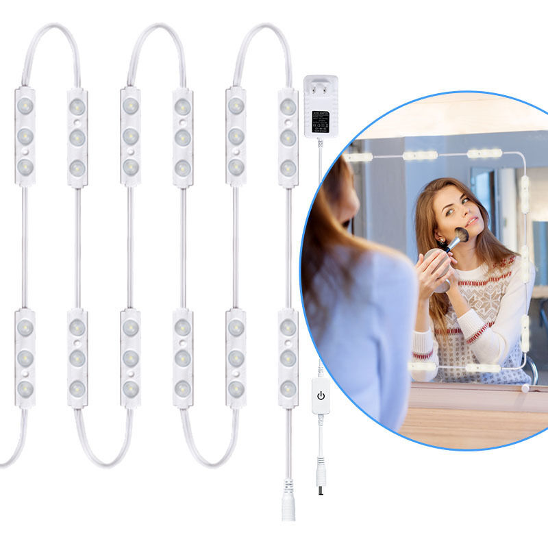 FITAGS Lumière Miroir Coiffeuse avec 60 LED, Lumière de Miroir, Lampe Coiffeuse Maquillage Dimmable, 10 Niveaux de Luminosité, Lampes de Maquillage