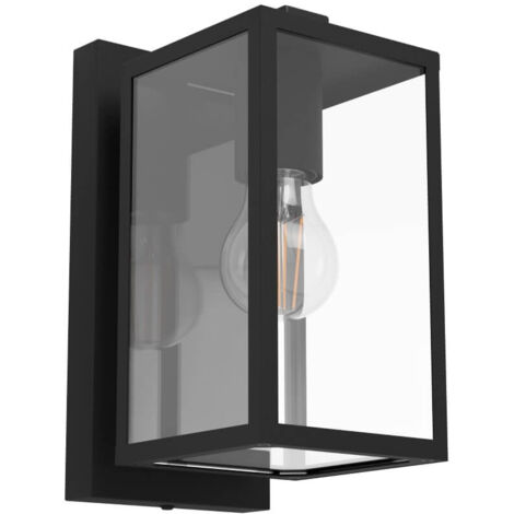 Lumière murale Budronone Noir L: 12cm B: 16.5cm H: 27cm Dimmable IP44