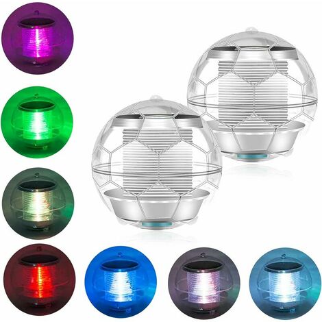 Lumière flottante Led Piscine Imperméable à l'eau Énergie solaire Multi  Couleur Changement d'eau Lampe de dérive pour aquarium Étang