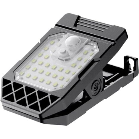 Lumière Solaire À Pince,Lumière De Sécurité Avec Détecteur De Mouvement - Lampe Solaire À Détection De Mouvement À Pince Pour Jardin Arrière-Cour Porche Balcon Rue Route Terrain De Basketball