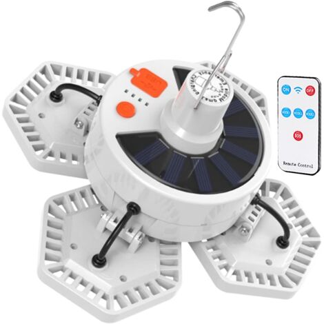 Lumière Solaire de Camping Lampe de Tente Solaire avec USB