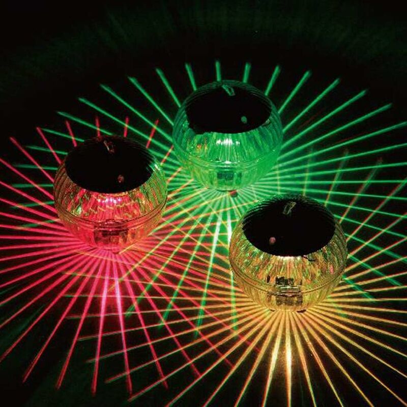 Lumière solaire de piscine, Lumière flottante étanche IP44 avec capteur de lumière, lampe solaire led multicolore pour jardin, fête, décoration détang