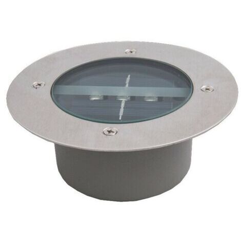 Lumière Solaire Extérieur, 4 Pack 3 LED Spot Lampe Solaire Jardin, Etanche IP65, Pelouse Lumière Decorative Pour Chemin Terrace Jardin Allée (Rond, Blanc Froid)