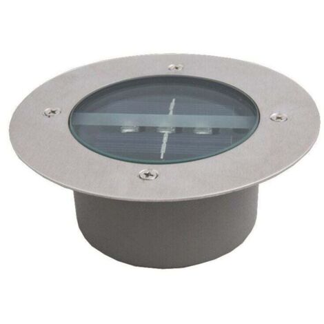 Lumière Solaire Extérieur, 4 Pack 3 LED Spot Lampe Solaire Jardin, Etanche IP65, Pelouse Lumière Decorative Pour Chemin Terrace Jardin Allée (Rond, Blanc Froid)