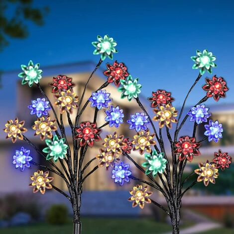 Lumière Solaire Extérieur Jardin, Imperméable lampes Solaires Décoratives Paysage Lampe Exterieur pour Jardin, Terrasse, Cour, Sentier, Décoration de noël