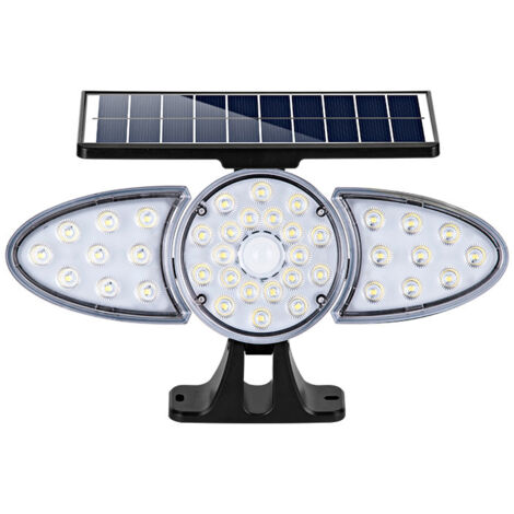 lumière solaire extérieure, LED projecteur extérieur capteur de mouvement LED lumière capteur, 90° rotatif projecteur solaire extérieur, IP65 étanche lumière solaire murale extérieure