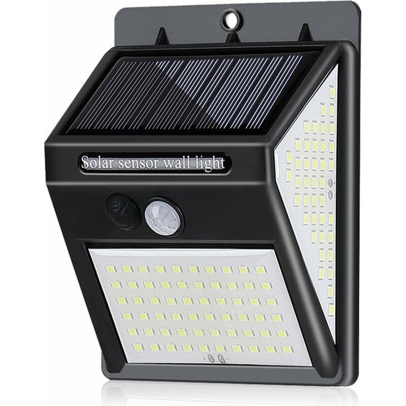 Avec 3 fonctions d'allumage latérales, détecteur de mouvement sans fil étanche, spot led à énergie solaire avec 3 modes, lampe d'extérieur à énergie