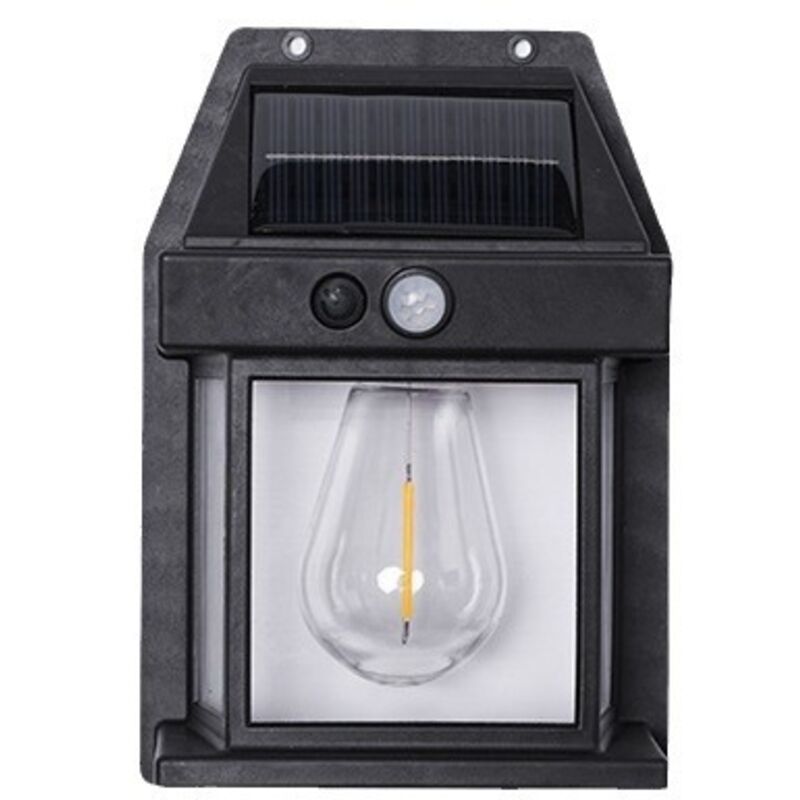 Lumière Solaire Extérieure Vintage, Lampe Solaire avec Détecteur de Mouvement 3 Modes, Éclairage LED IP65 Imperméable, pour Jardin, Cour, Patio,