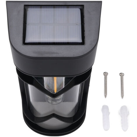 Lumière Solaire Murale Crépuscule à Aube Étanche IP65 pour Patio Clôture Jardin Garage Lumière Chaleureuse-KZQ