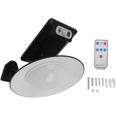 Lumière Solaire pour Mur IP65 Étanche Capteur de Mouvement et Corps Humain avec Télécommande Sécurité pour Porche-KZQ