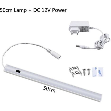 Lumière sous-meuble LED avec capteur de mouvement - TUBE LUMINEUX - DC 12V - Diode LED - Blanc chaud