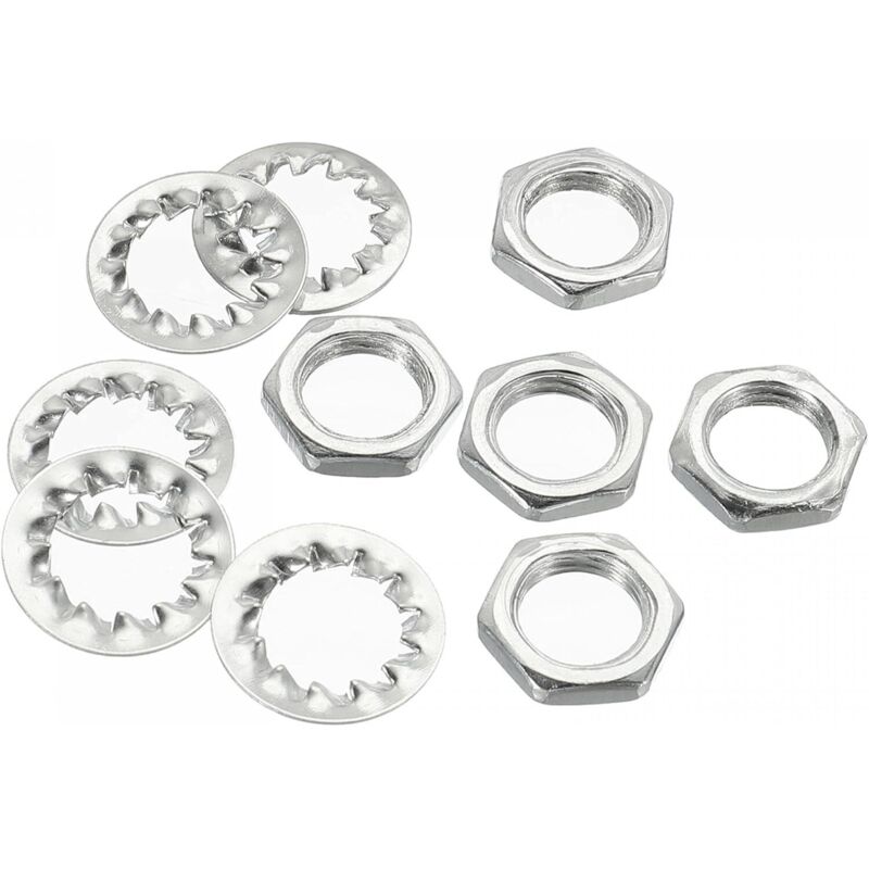 Lumiere Tube Fileté Encoches Écrous avec Rondelles M10 Vis Filetage Hexagonal Fixations pour Luminaire Plafonnier éclairage Réparation Assemblage