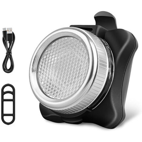 Lumiere Velo à LED,Lampe de vélo Rechargeable par USB, Lampe de vélo à LED COB Avant et arrière Super Lumineuse alimentée par Batterie 100LM pour la Conduite de Nuit