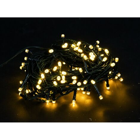 Lumières 1000 LED blanc chaud Longueur MT.20 + 2 CÂBLE Noël illuminé