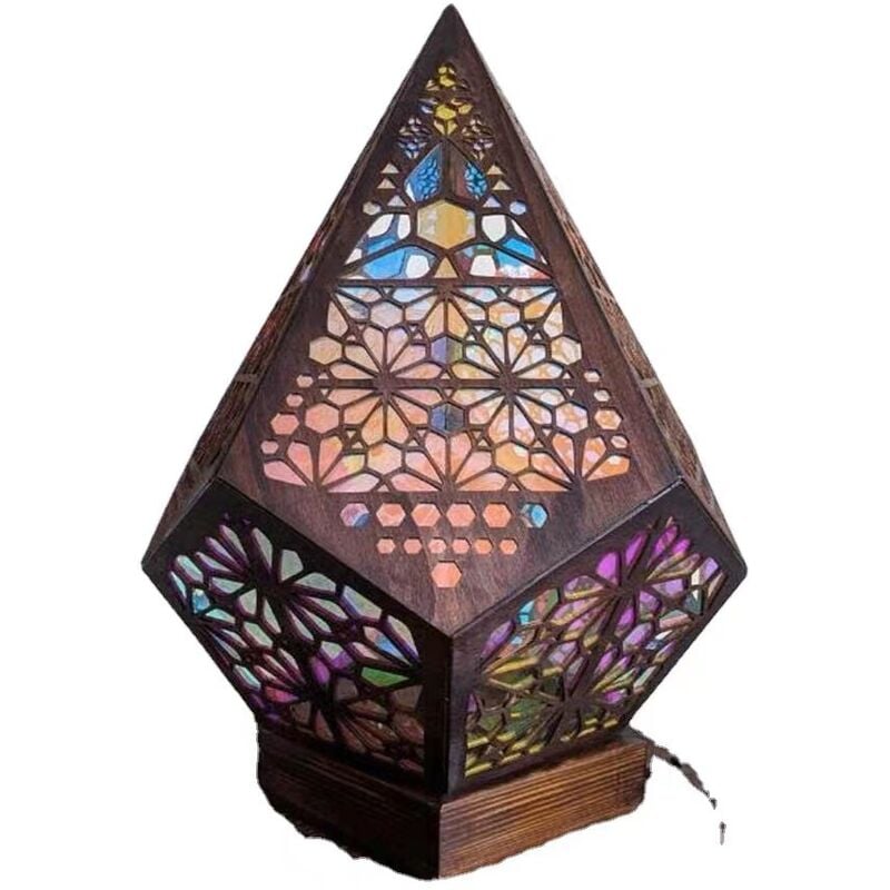 Lumières colorées bohémiennes étoile de pôle de nuit grand lampadaire led lampe de projection de lumière de diamant coloré