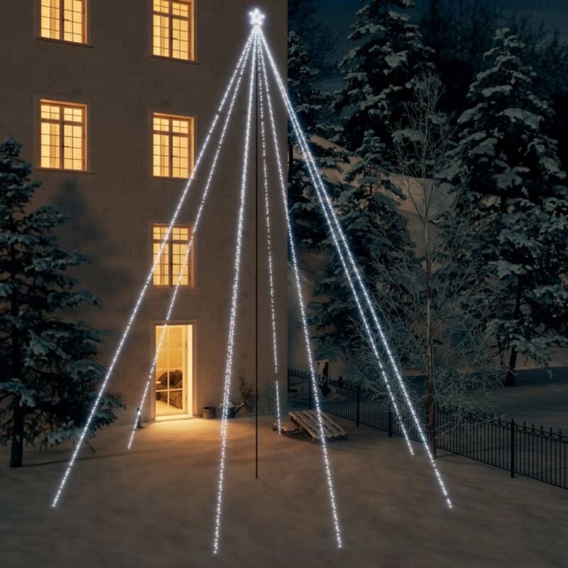 Lumières d'arbre de Noël Int/Extérieur 1300 LED blanc froid 8 m