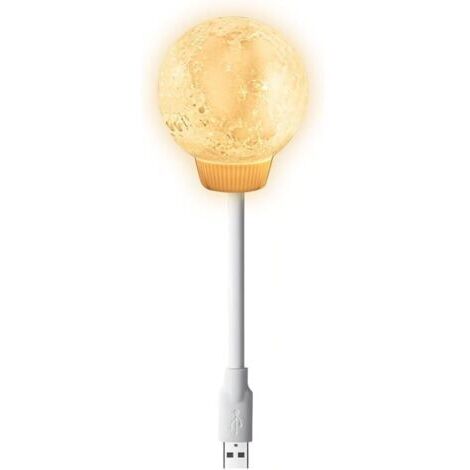 Lumières de lune pour chambre à coucher, lampe de lune Lampe LED Moon Veilleuse Commande vocale alimentée par USB avec minuteries Décoration de chambre, lampe de chevet intelligente à intensité