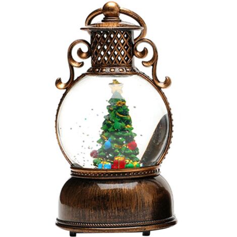 Lumières de Noël, boîtes à musique boule de neige, décorations de sapin de Noël USB, cadeaux de fête, lanternes portables remplies d'eau