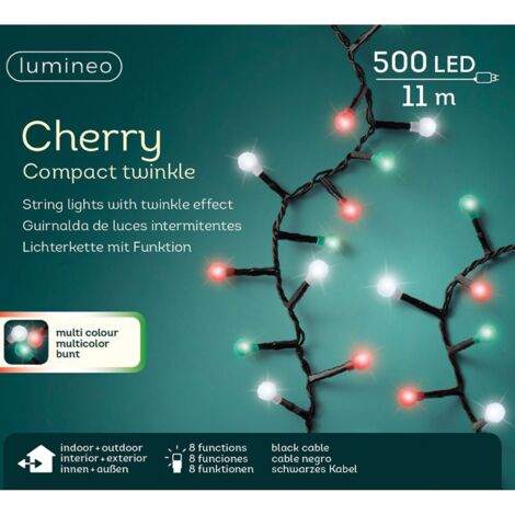 IPERBRIKO Lumières de Noël Cerise 500 led 11m multicolore