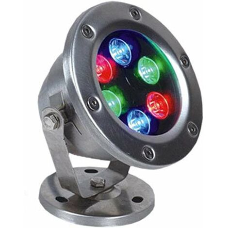 Lumières de Paysage Fontaine DC12V 24V Acier Inoxydable Étanche IP68 Projecteur sous-Marin pour Étang, (Color : Green Light, Size : 3W)LO-Ron