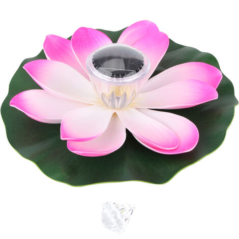 Lumière d'étang de Piscine de Jardin, Lampe Flottante de Fleur de Lotus à  Changement de Couleur LED à énergie Solaire étanche(Blanc - Cdiscount Jardin