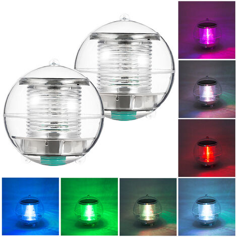 Lumières de piscine étanches solaires veilleuse flottante avec changement de couleur pour piscine étang fontaine jardin fête décor à la maison