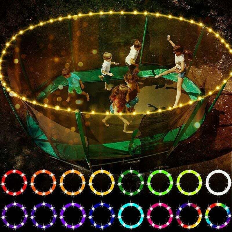 Lumières De Trampoline À Led, Lumière Led À Télécommande Pour Trampoline Pour Trampoline, 16 Changements De Couleur Par Vous-Même, Étanche, Super