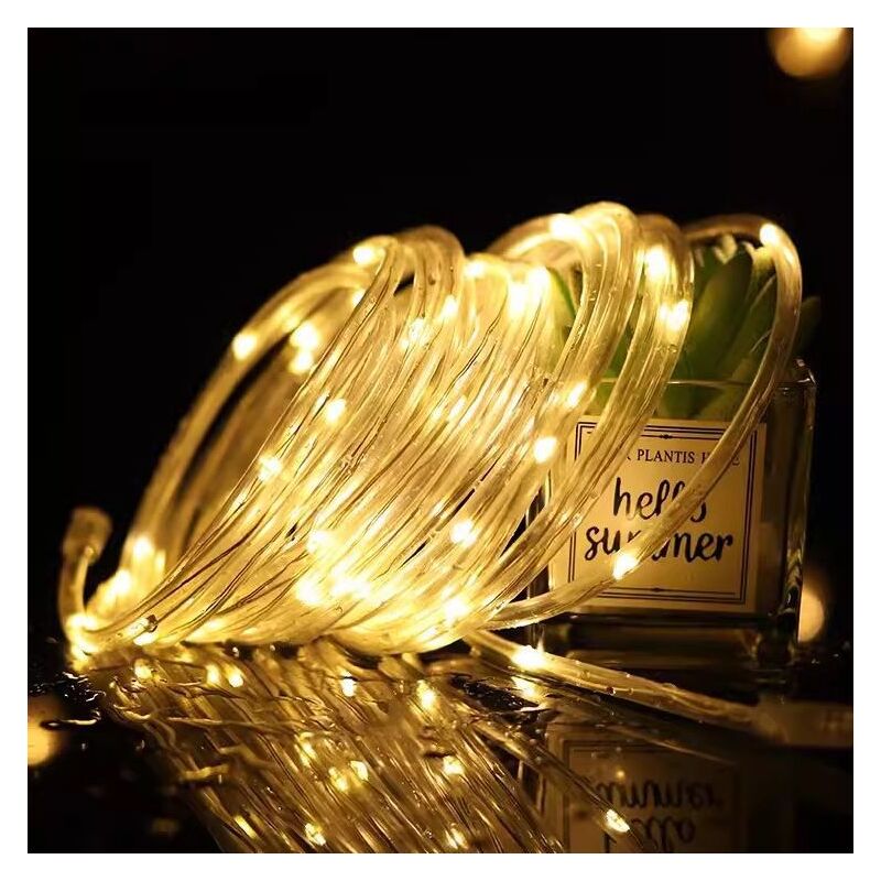 Le tube de LED allume les lumières de fête intérieures et extérieures, éclairage décoratif, lumières de noël 22m