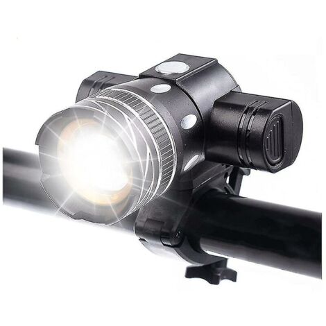 Lumières de vélo à LED rechargeables, feux avant de vélo à LED, lumières de vélo de super capacité 5000 lumens 3 modes réglables étanches avant de vélo de montagne