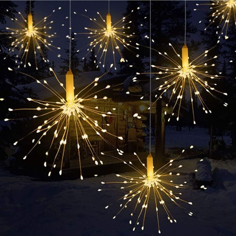 Lumières Décoratives de Feux d'Artifice Lumière de Feux d'artifice LED d'Explosion de Ficelle de Fil de Cuivre de Boîte de Batterie à Télécommande