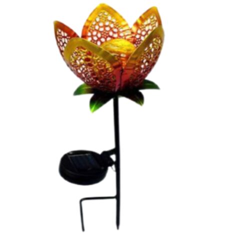 Lumières décoratives solaires extérieures de pelouse, lumières décoratives extérieures de jardin en forme de fleur solaires lumières de prise de paysage