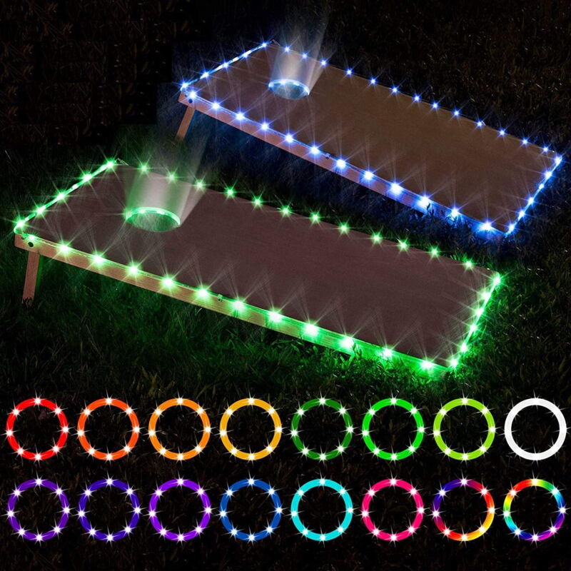 Lumières led Cornhole - Panneau de commande à distance pour bordures et anneaux led