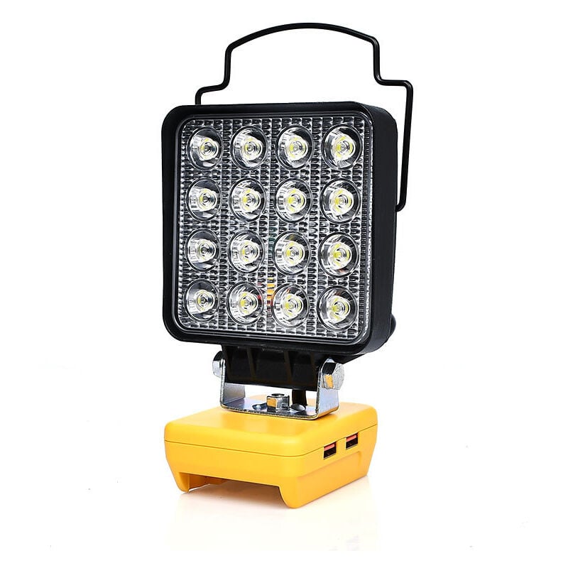 Lumières Led Sans Fil Compatible avec Dewalt 18V/20V Lampe de Travail Alimentée Par Batterie,34W 5000Lm Portable Projecteur de Travail Lampe de Poche