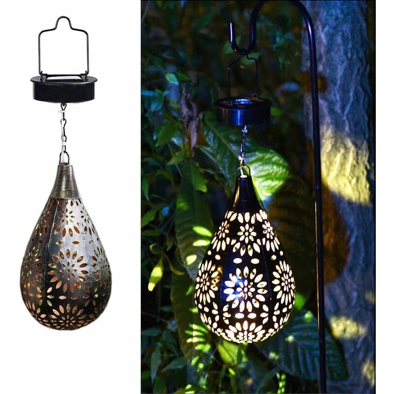 Lanternes solaires de jardin - Lumière de tournesol suspendue, étanche
